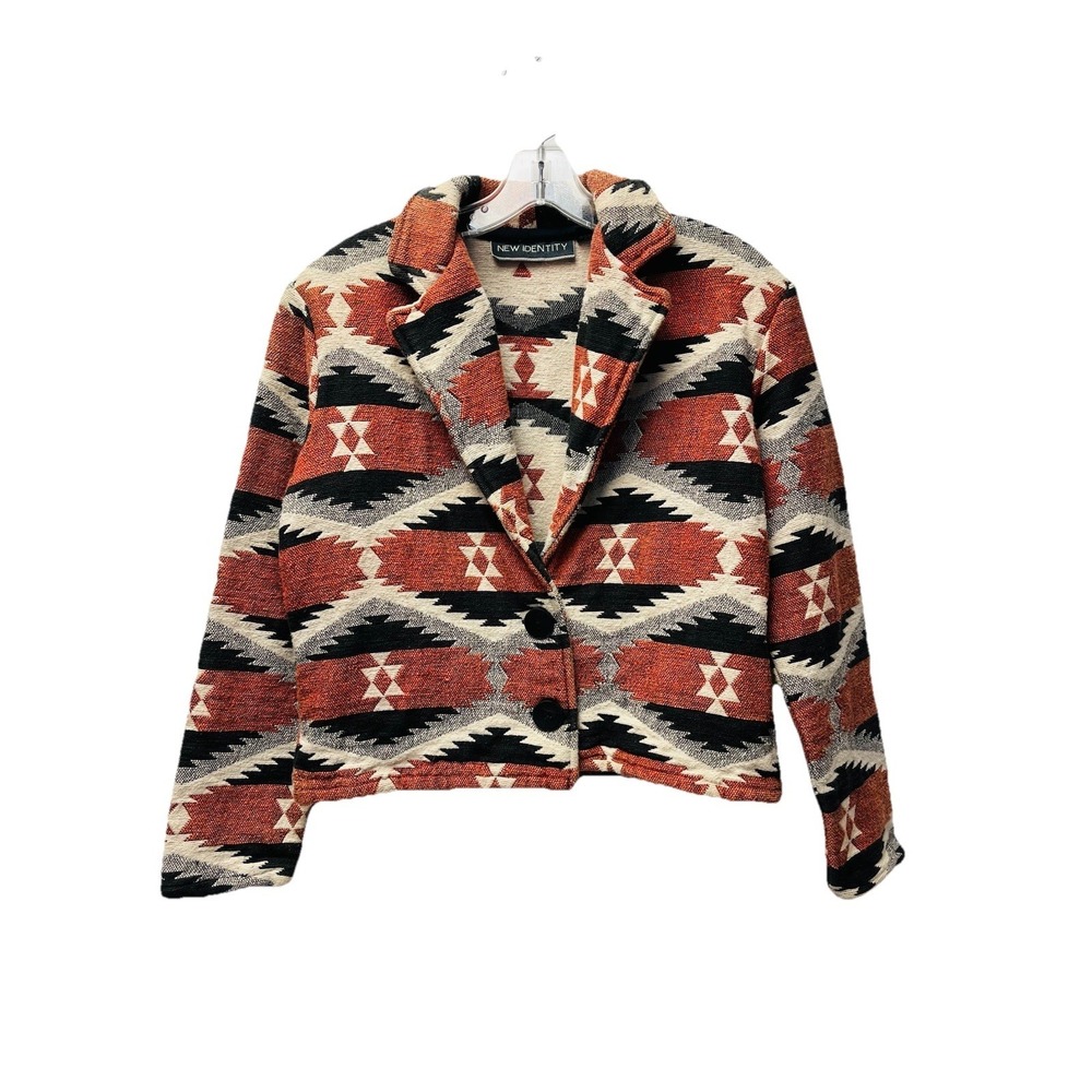 New Identity Petite Medium Jacket Aztec Southwestern Tapestry Rodeo Cowgirl Chic